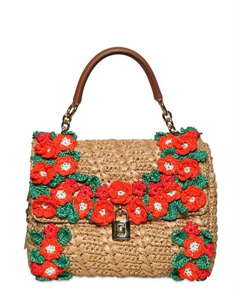 dolce and gabbana raffia crochet